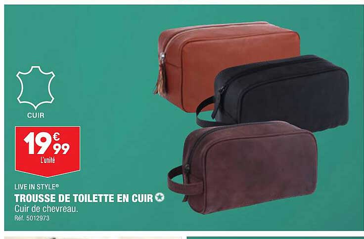trousse de toilette en cuire live in style