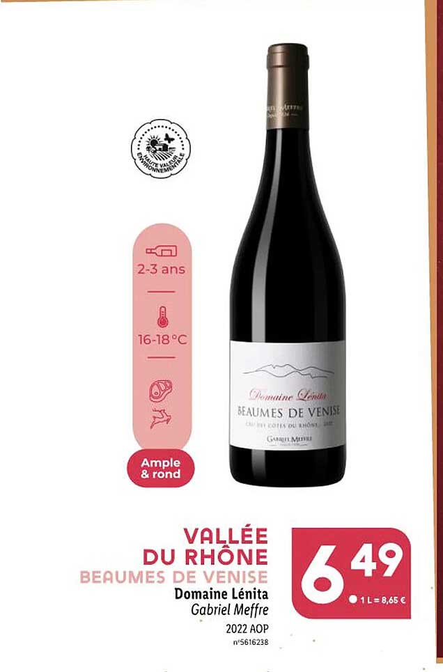 vallée du rhône beaumes de venise domaine lénita