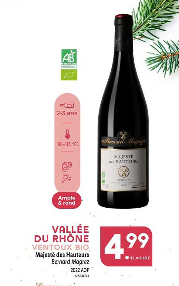 vallée du rhône ventoux bio majesté des hauteurs bernard magrez