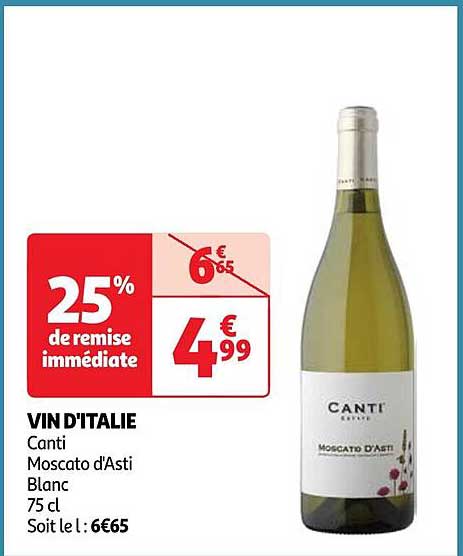 vin d'italie candi moscato d'asti blanc