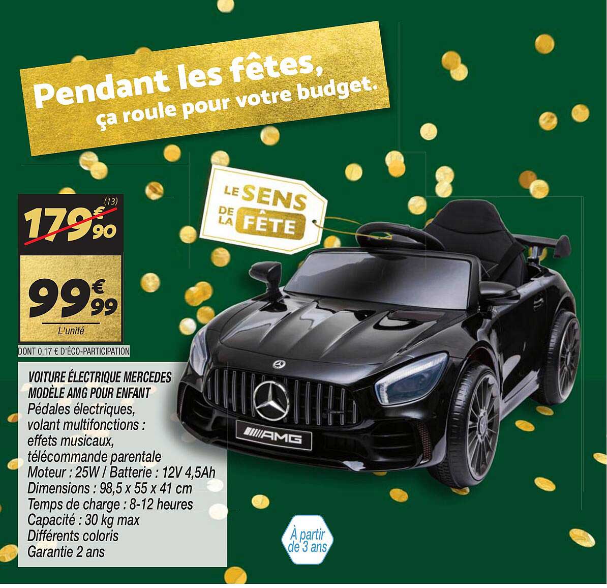 voiture électrique mercédès modèle amg pour enfant