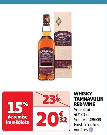 whisky tamnavulin red wine