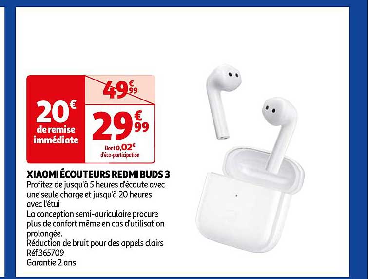 xiaomi écouteurs redmi buds 3