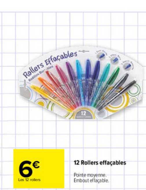 12 Rollers Effaçables
