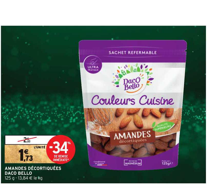 amandes décortiquées daco bello