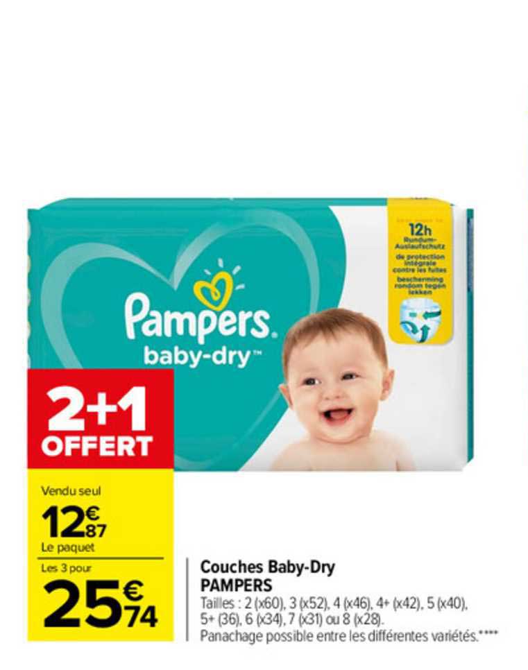 couches baby-dry pampers