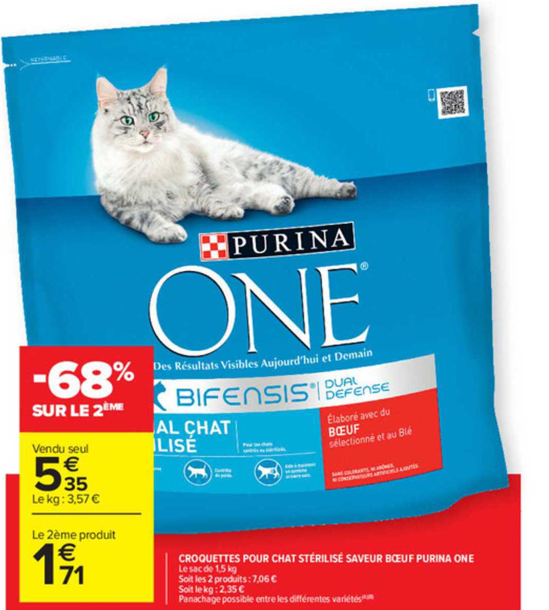 Croquettes Pour Chats Stérilisé Saveur Bœuf Purina One