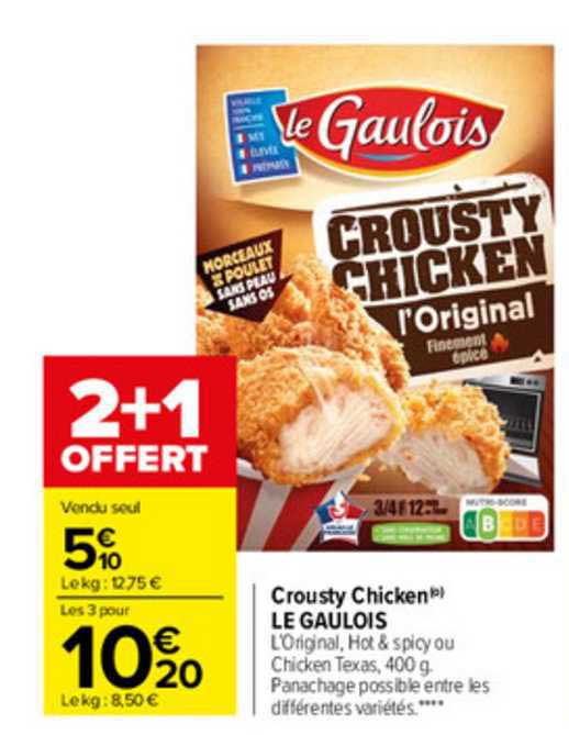crousty chicken le gaulois