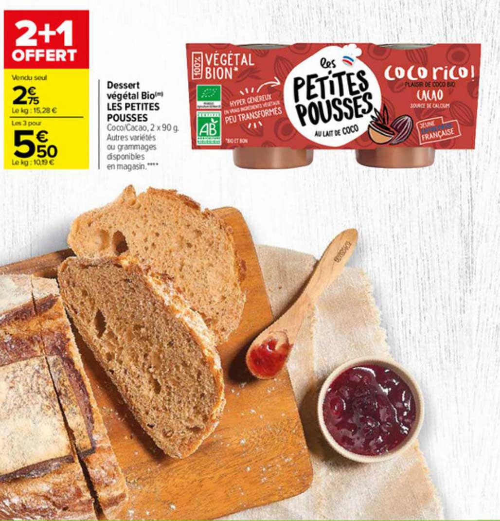 dessert végétal bio les petites pousses