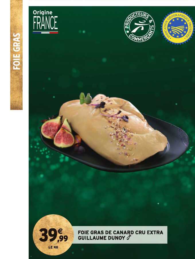 foie gras de canard cru extra guillaume dunoy