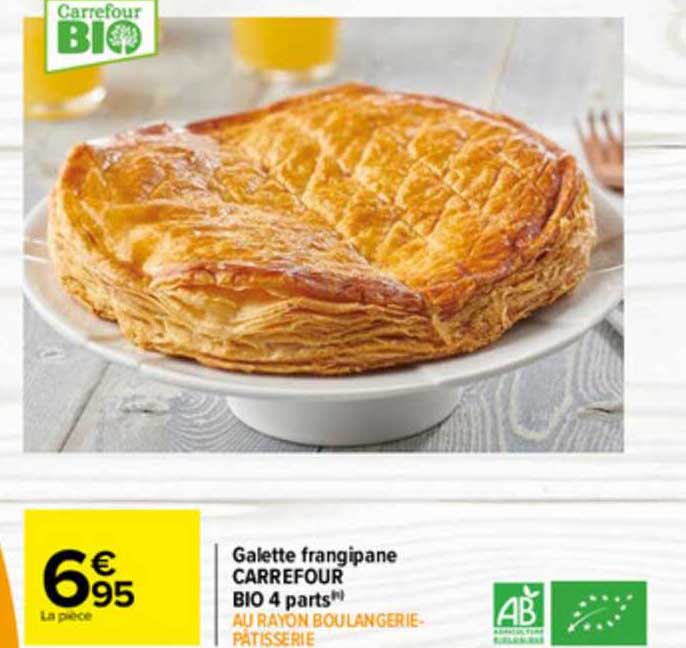 galette frangipane carrefour bio 4 parts