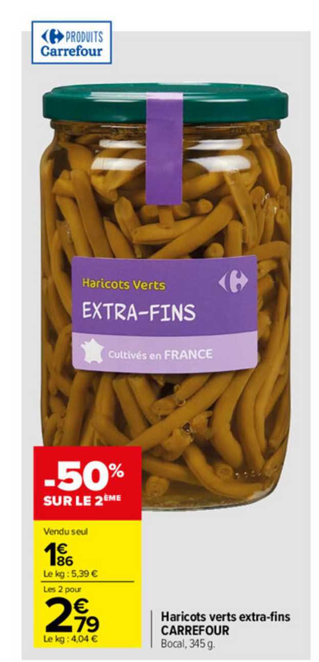 haricots verts extra-fins carrefour
