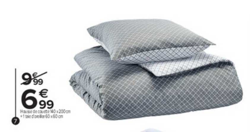 Housse De Couette 140 X 200 Cm + 1 Taie D'oreiller 60 X 60 Cm