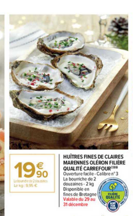 huîtres fines de claires marennes oléron filière qualité carrefour