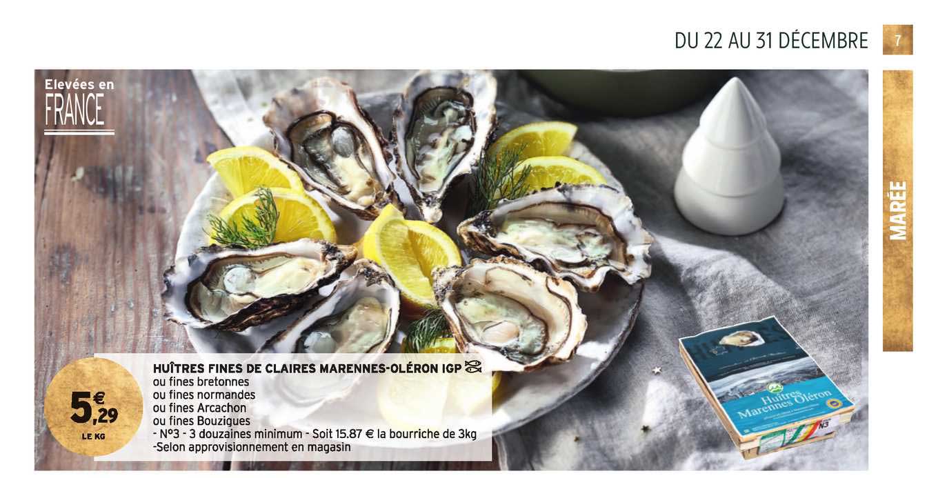 huîtres fines de claires marennes-oléron igp