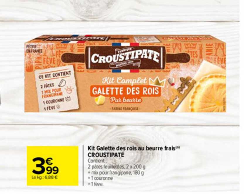 Kit Galette Des Rois Au Beurre Frais Croustipate