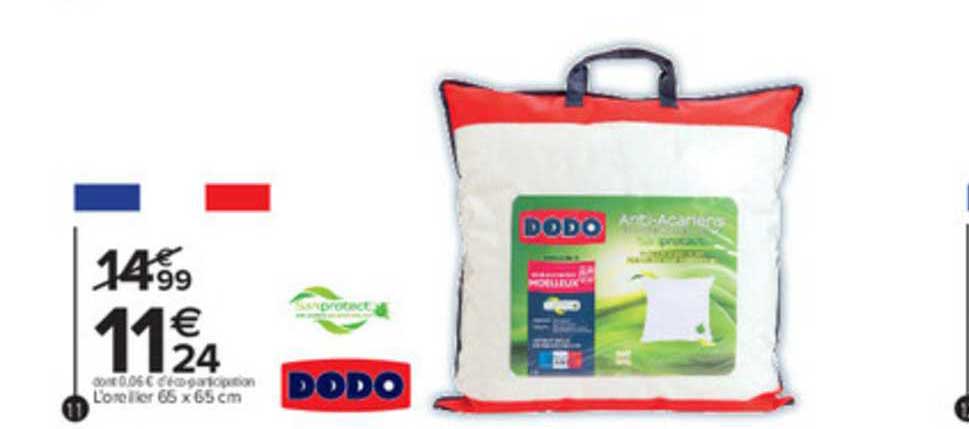 l'oreiller 65 x 65 cm dodo