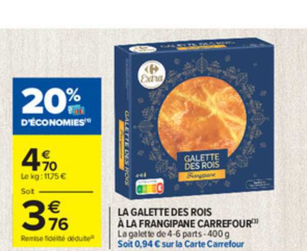 la galette des rois à la frangipane carrefour
