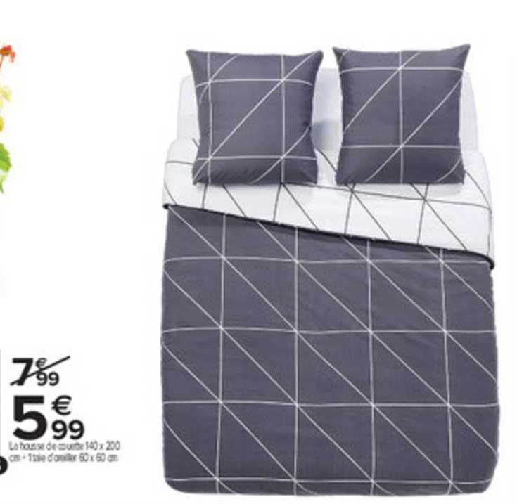 La Housse De Couette 140 X 200 Cm + 1 Taie D'oreiller 60 X 60 Cm