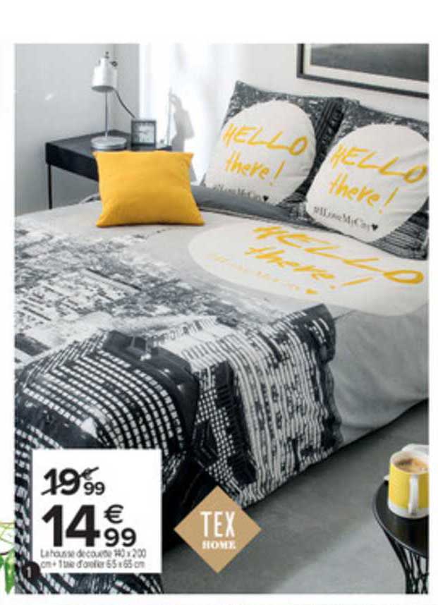 la housse de couette 140 x 200 cm + 1 taie d'oreiller 65 x 65 cm