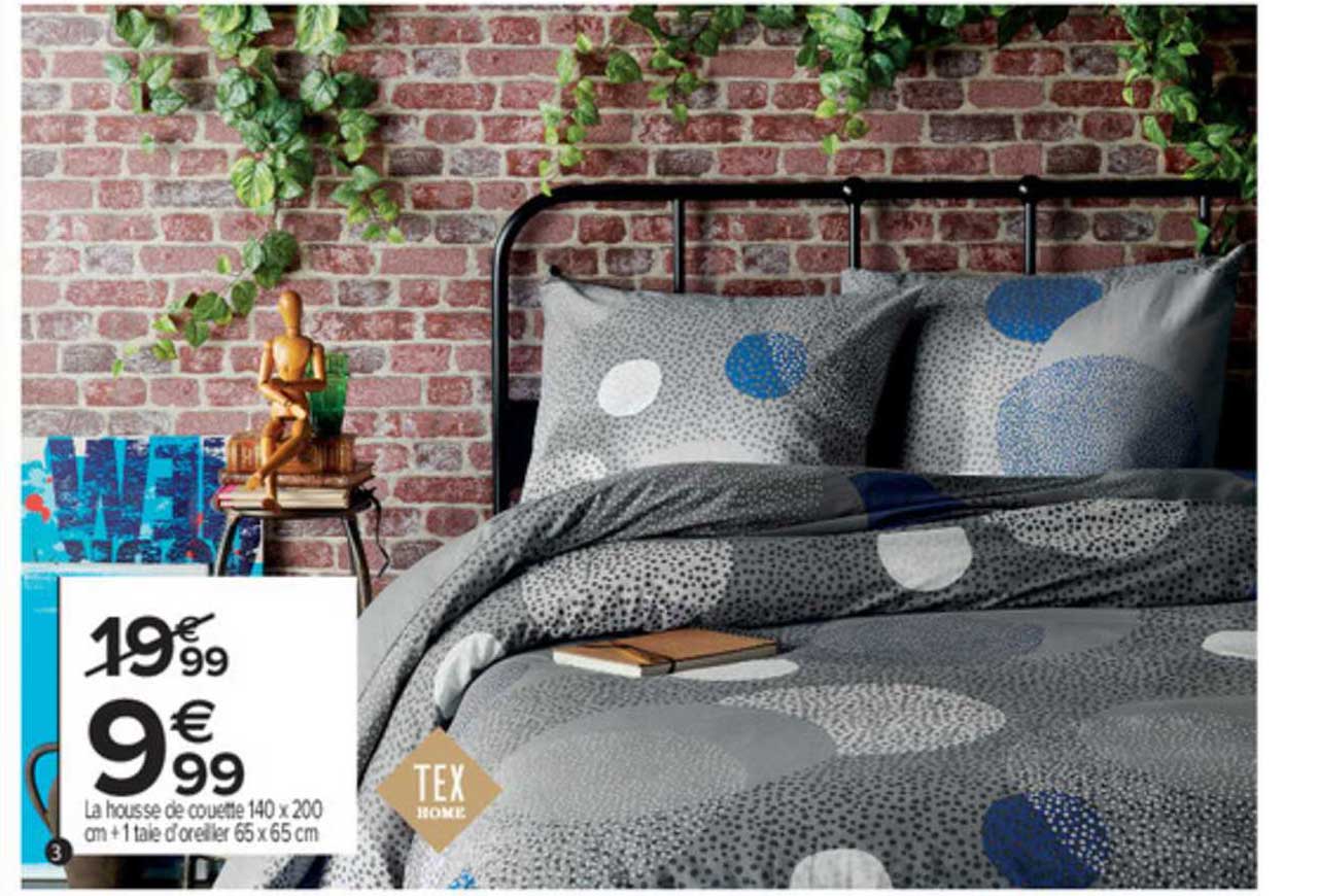 la housse de couette 140 x 200 cm + 1 taie d'oreiller 65 x 65 cm