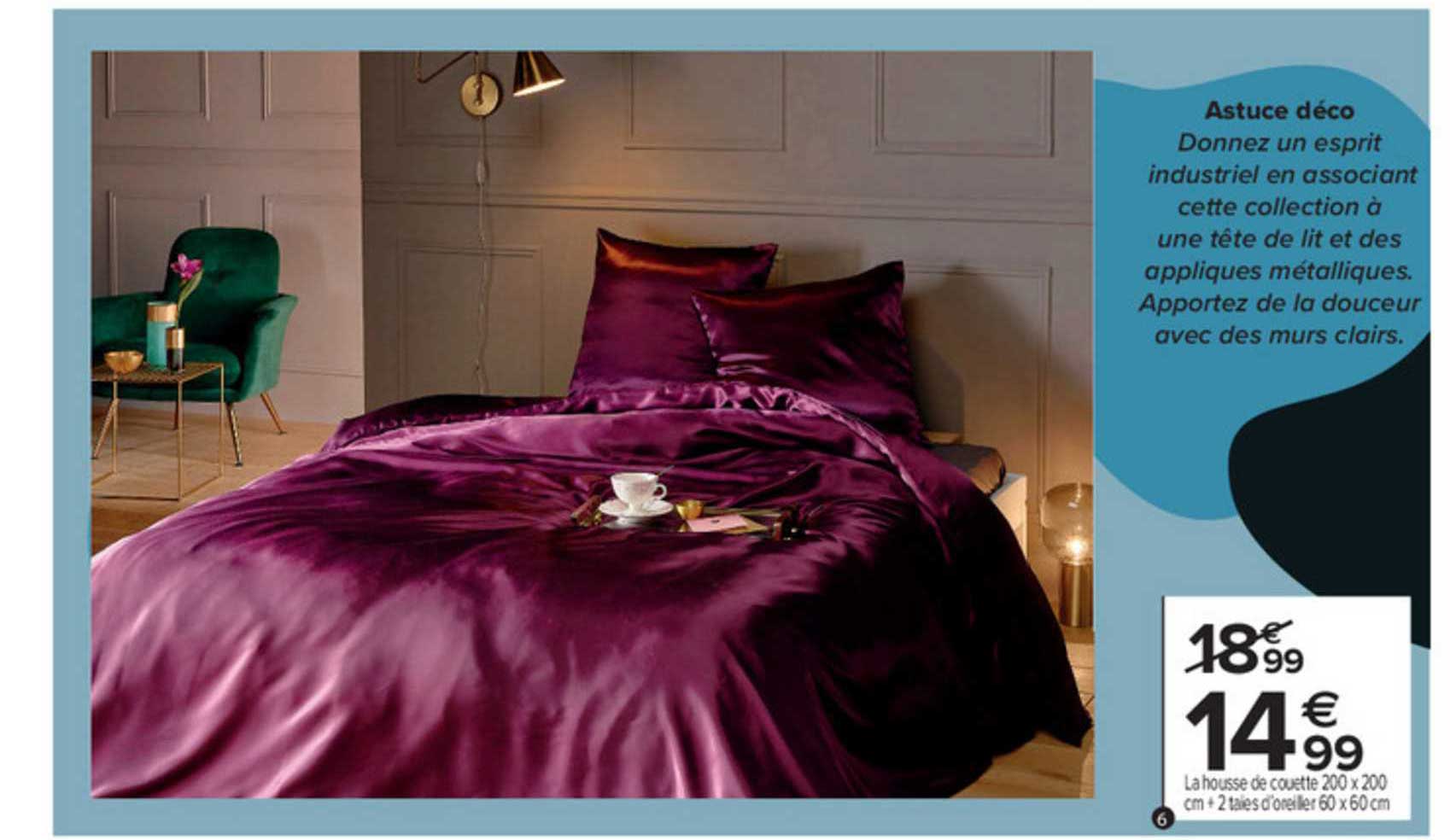 La Housse De Couette 200 X 200 Cm + 2 Taies D'oreiller 60 X 60 Cm