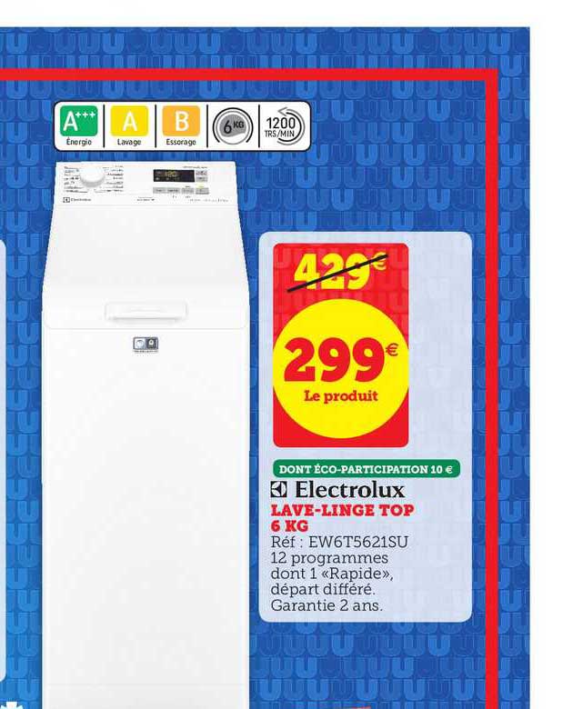 lave-linge top 6 kg electrolux