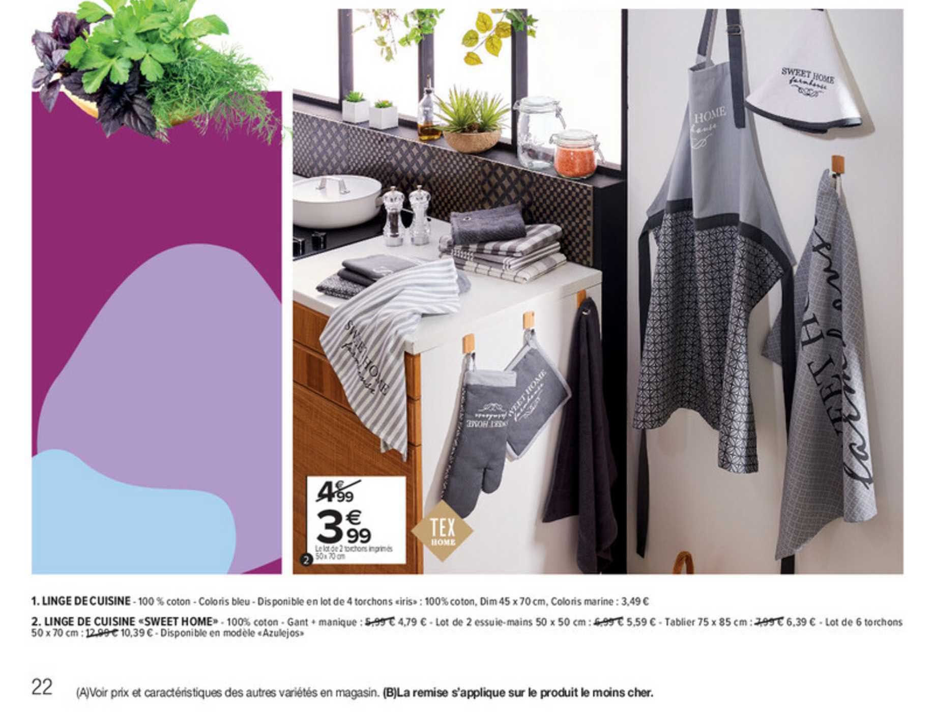 Linge De Cuisine, Linge De Cuisine «sweet Home »