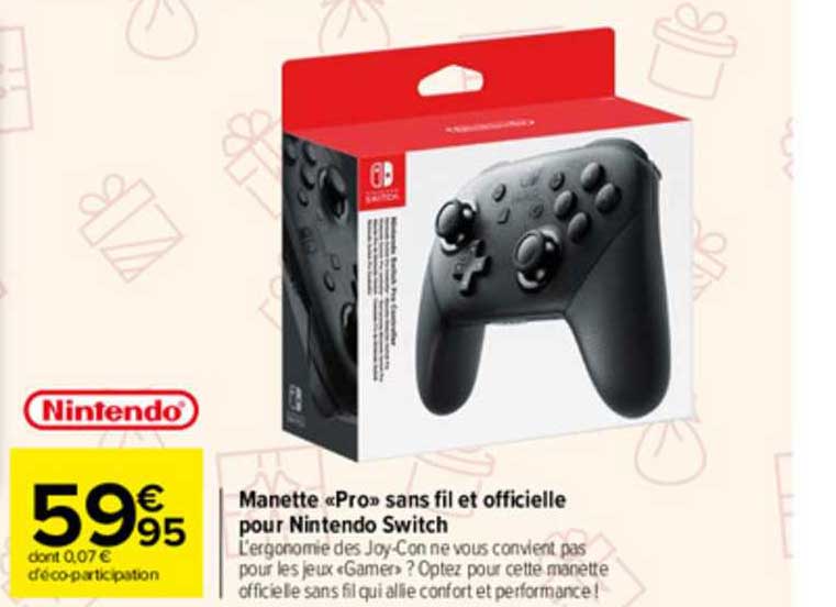 manette «pro» sans fil et officielle pour nintendo switch