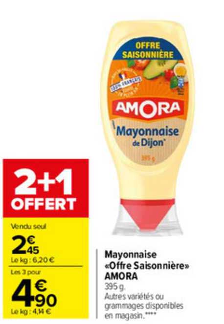 mayonnaise «offre saisonnière» amora