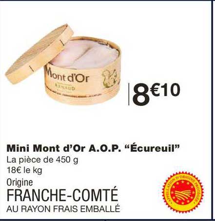 mini mont d'or a.o.p. "écureuil"