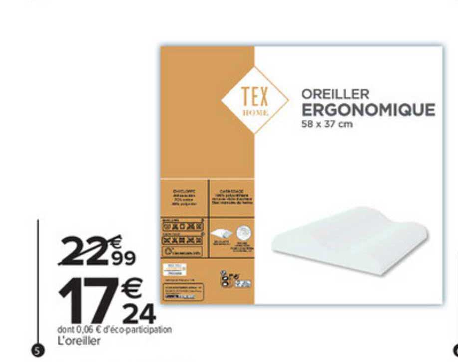 Oreiller Ergonomique Tex Home