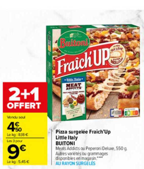 pizza surgelée fraich'up little italy buitoni
