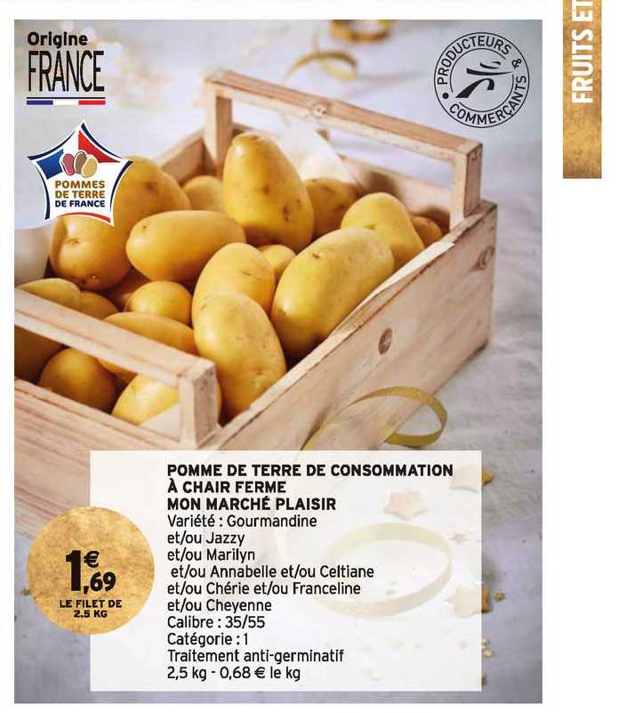 pomme de terre de consommation à chair ferme mon marché plaisir