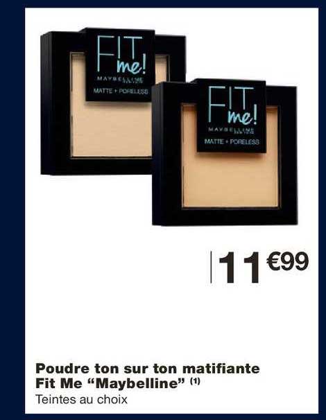poudre ton sur ton matifiante fit me "maybelline"