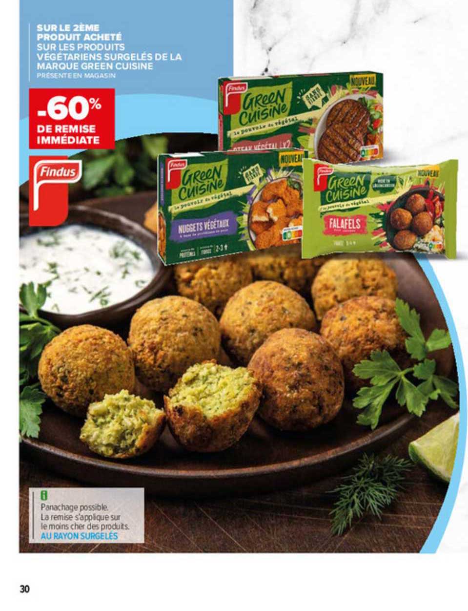 produits végétariens surgelés de la marque green cuisine