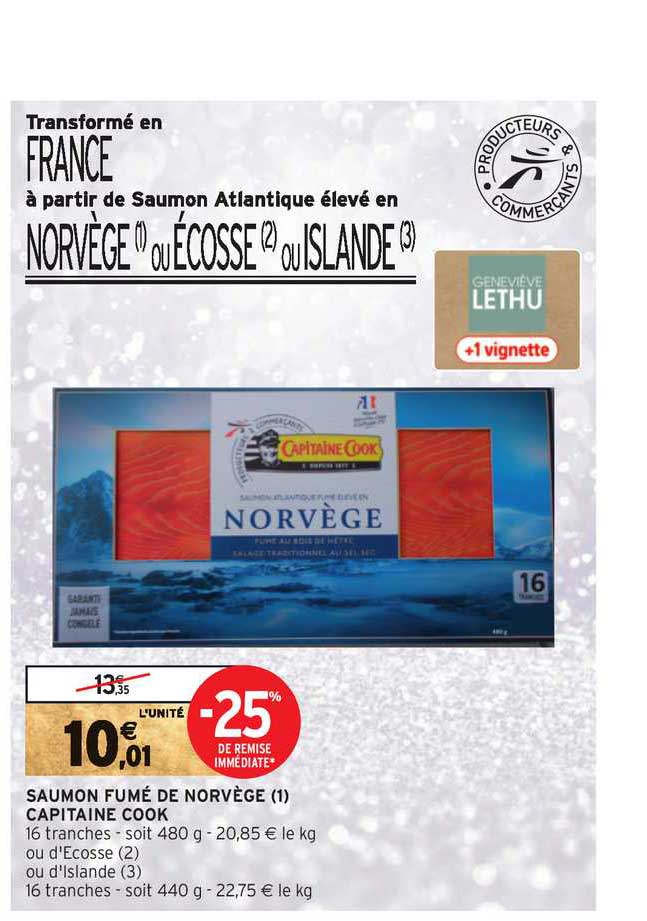 saumon fumé de norvège capitaine cook