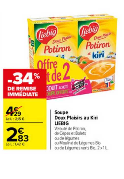 soupe doux plaisirs au kiri liebig