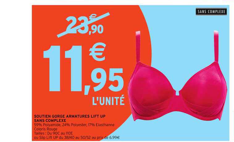 soutien gorge armatures lift up sans complexe