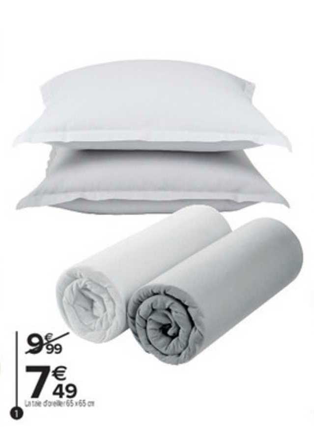 taie d'oreiller 65 x 65 cm