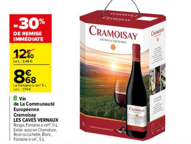 vin de la communauté européenne cramoysay les caves vernaux