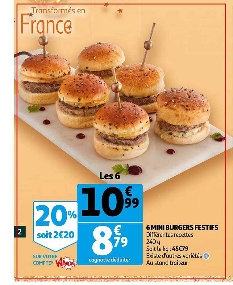6 mini burgers festifs