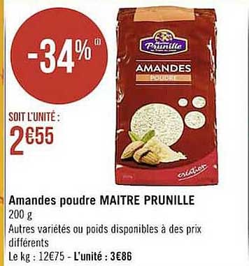 amandes poudre maître prunille