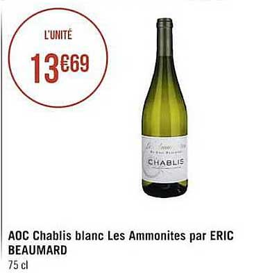 aoc chablis blanc les ammonites par eric beaumard