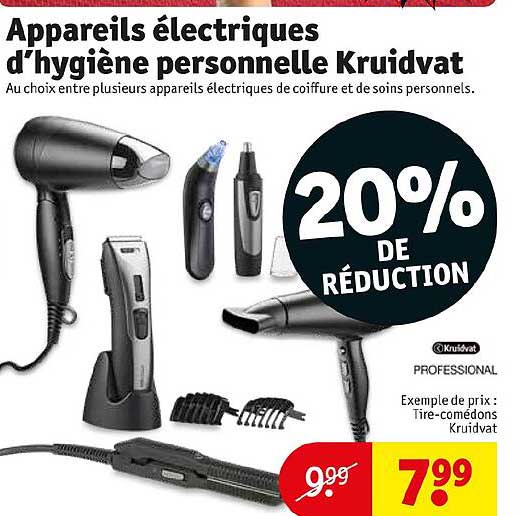 appareils électriques d'hygiène personnelle kruidvat