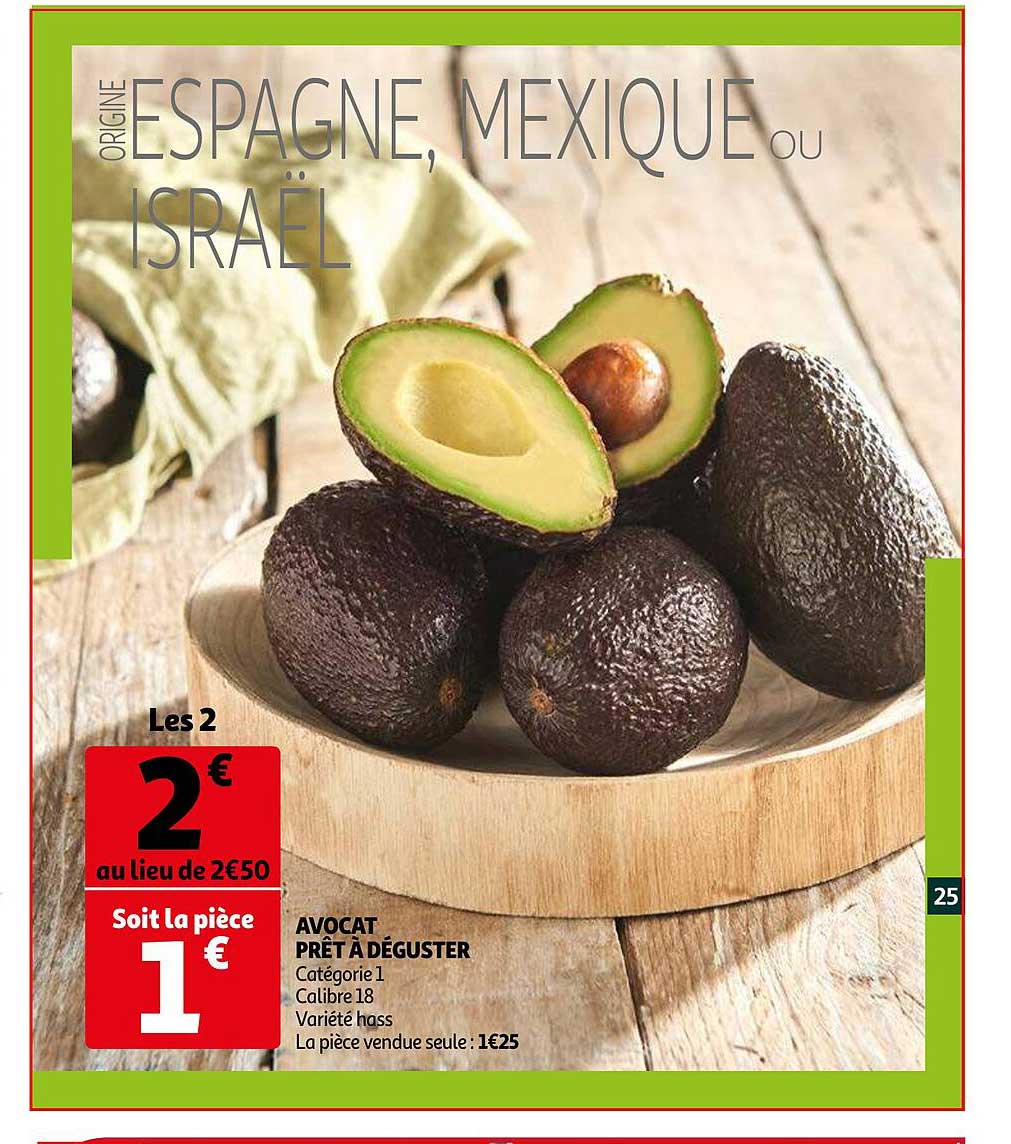 avocat prêt à déguster