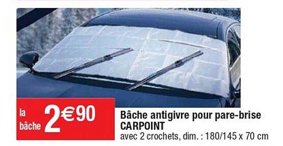 bâche antigivre pour pare-brise carpoint