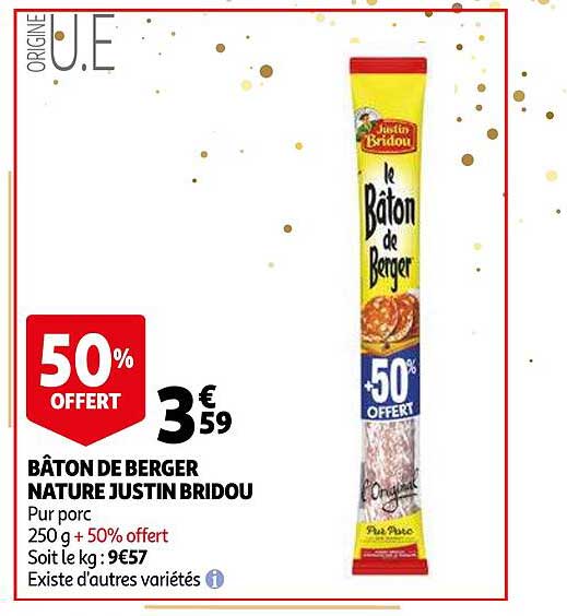 bâton de berger nature justin bridou