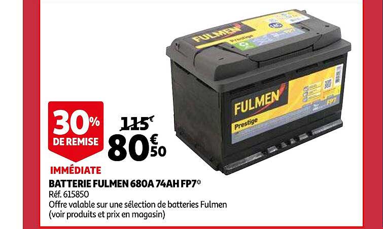 batterie fulmen 680a 74ah fp7