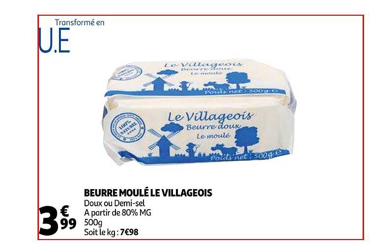 beurre moulé villageois